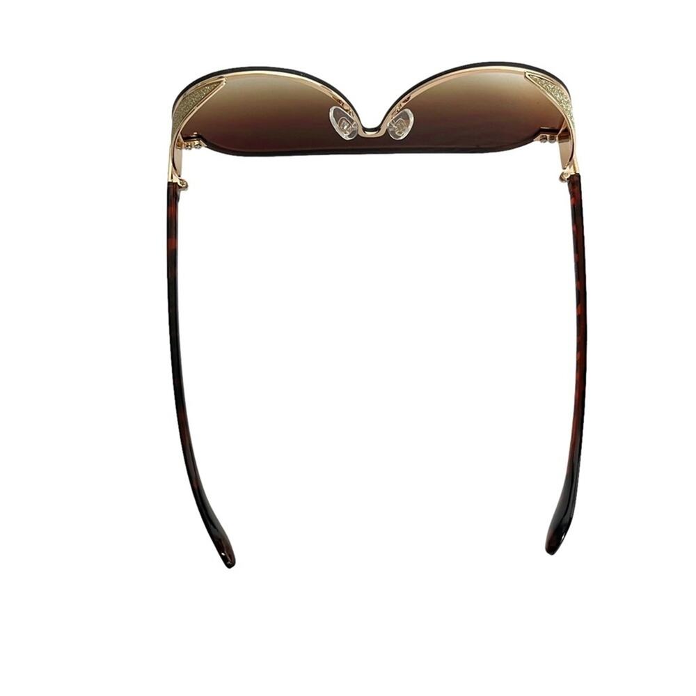 SUNGLASSES Fashion Gold & Brown Shades Sun Glasses Summer Beach Vacation - Picture 5 of 16